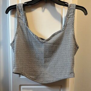 Houndstooth cropped tank